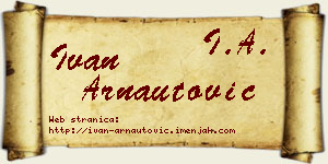 Ivan Arnautović vizit kartica